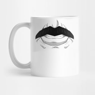 Old slavic man moustache face Mug